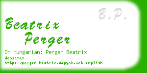 beatrix perger business card